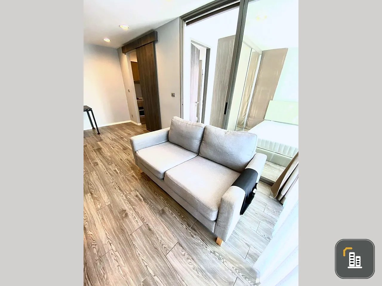 For sale Modiz Ladprao 18, spacious room There is a lot of usable space. with built-in furniture Buy now, don't be late