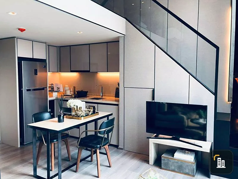 Selling stars at par value, The Reserve Phahol-Pradipat, 14th floor, 1 Bed Plus room, 44.45 sq m. The real room is very beautiful.