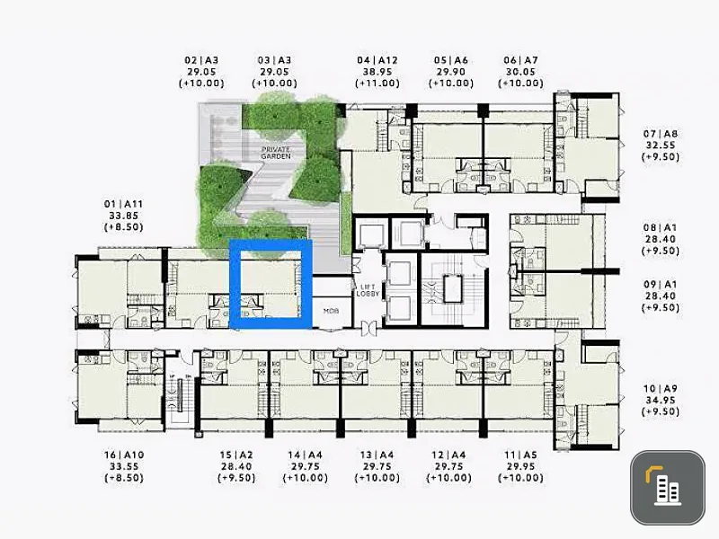 Condo for sale, The Reserve Phahon-Pradipat, Style Loft room, high floor, beautiful view.