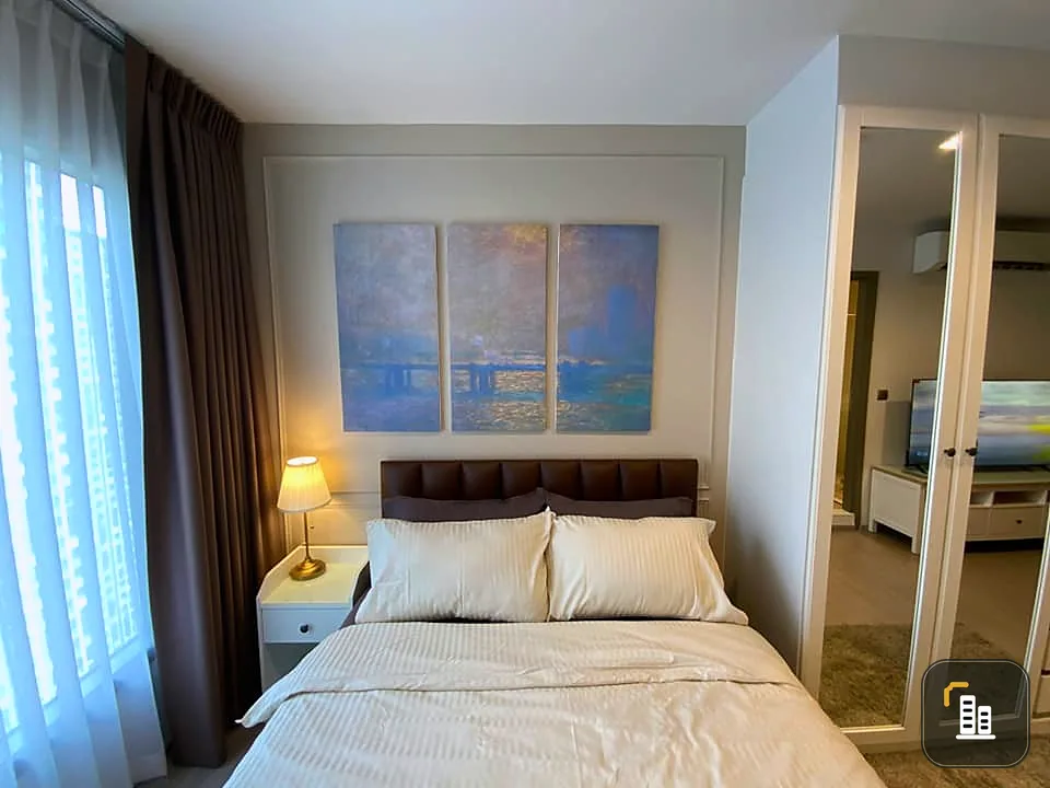 Condo for rent, Life Asoke Hype, nice room, good size, soft color tone, comes with a comfortable price, don't miss it.