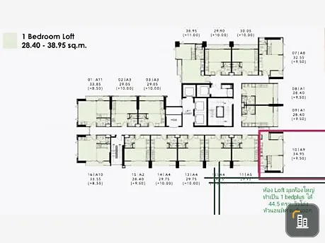 Selling The Reserve Phahon-Pradipat, beautiful corner room, 14th floor, best location, must buy