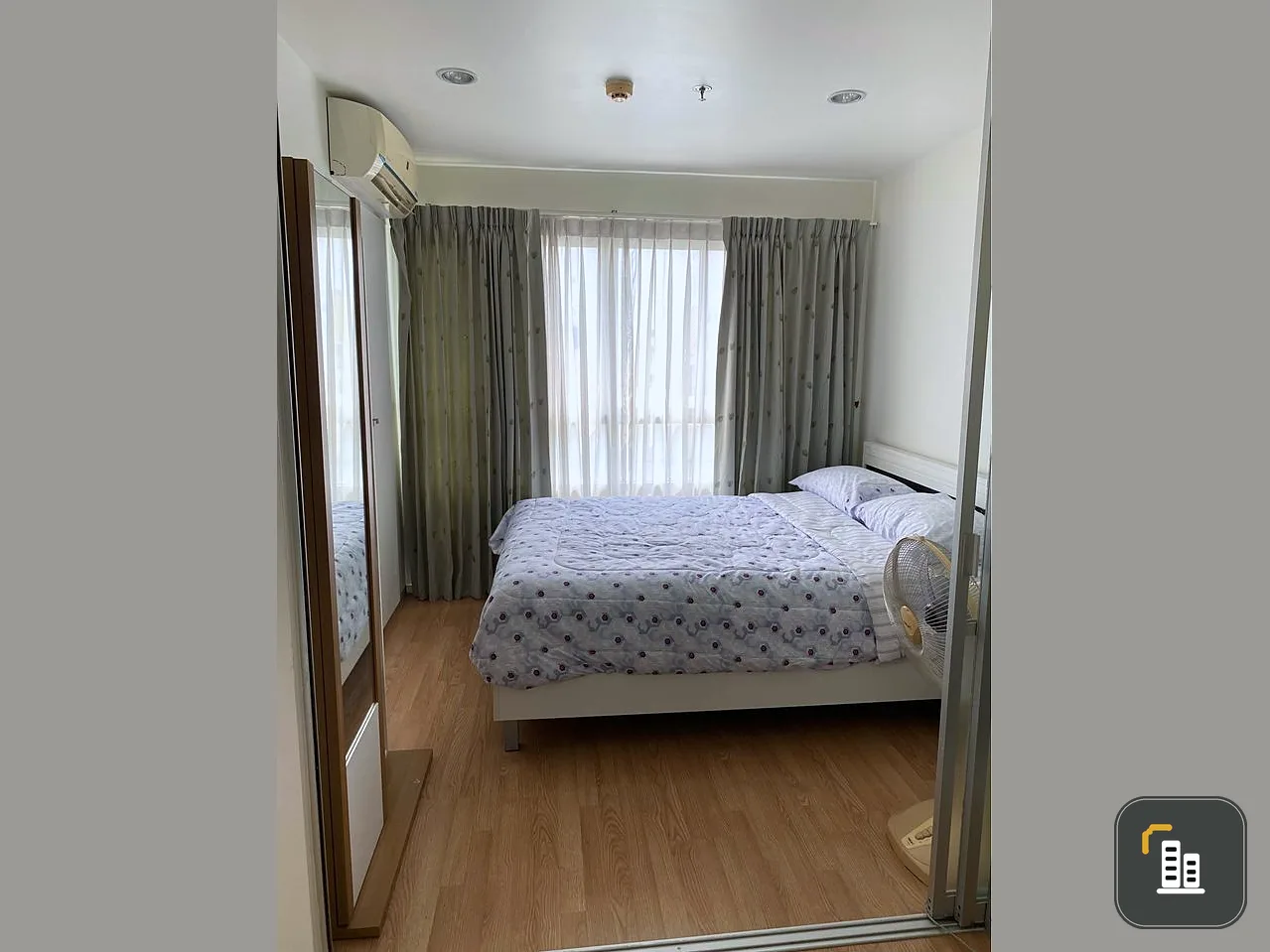 Sell Lumpini Ville Ramkhamhaeng 60/2, unblocked view, 1 bedroom, fully furnished. You can carry your bag and move in immediately.