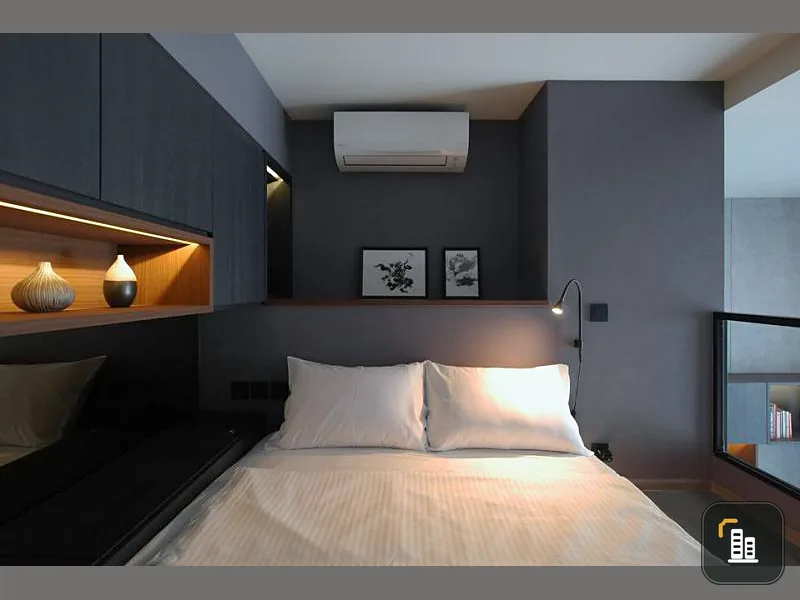 OMG, this room is incredibly beautiful! For Sale/Rent at The Reserve Phahol-Pradipat. Built-in bed, stylish and chic. Grab it now!