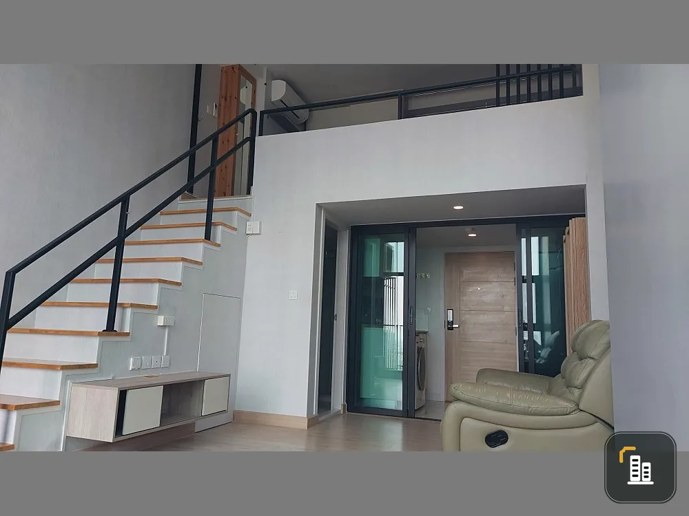 Knightsbridge Tiwanon condo for sale, 2 storey room, nice, wide size, fully furnished, good price, drag your luggage in