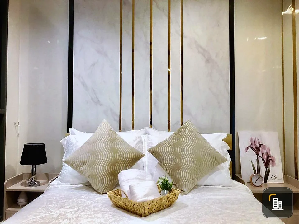 For rent, Ideo mobi Rama 9, Duplex room, nicely decorated, with built-in like this, don't wait, have to book urgently.