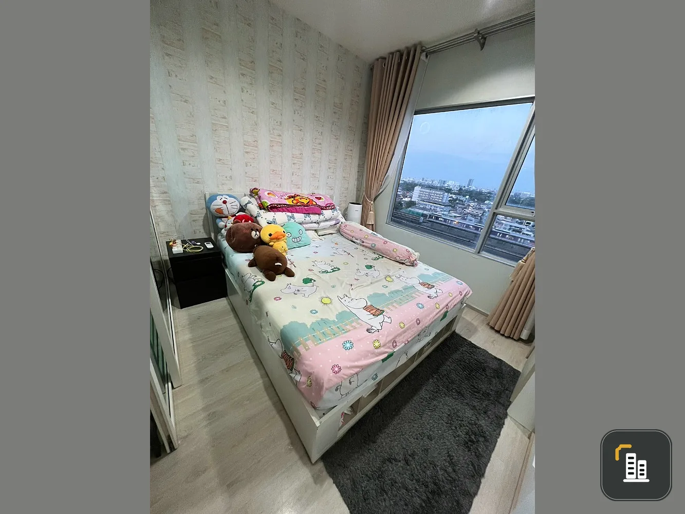 For sale, Aspire Ratchada-Wongsawang, 12th floor, ready to move in room. Fully furnished, buy now. I can say that it's very nice to live in.