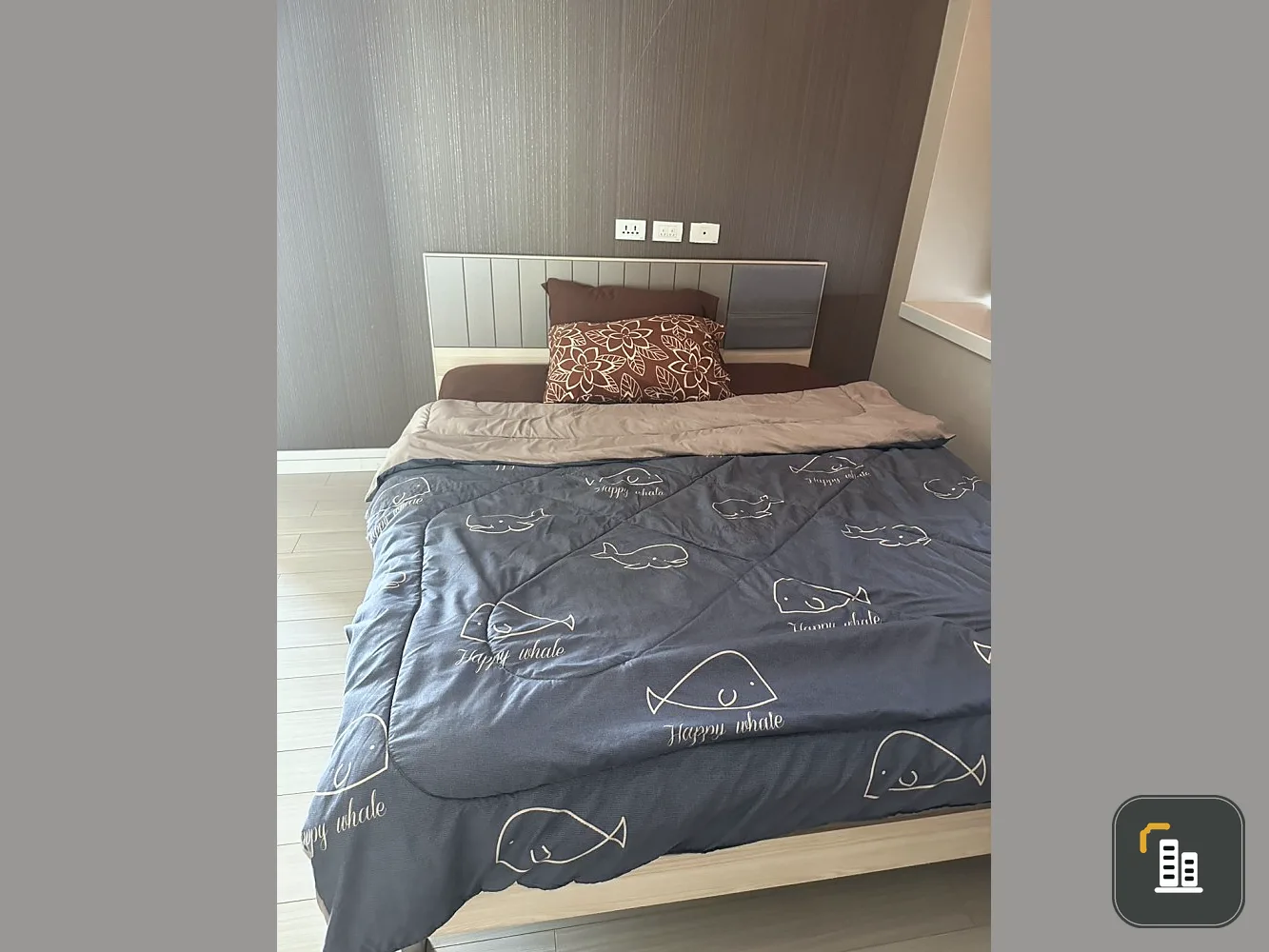 Condo for rent, T.C. Green Rama 9, 2 bedrooms, 1 bathroom, 15th floor, high view, great price, tell you don't wait.