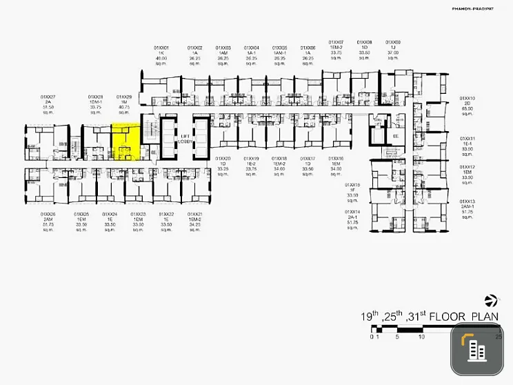 Condo for sale down payment THE LINE Phahon-Pradipat wide room Have a comfortable space Separate kitchen, close the glass, good proportions!!
