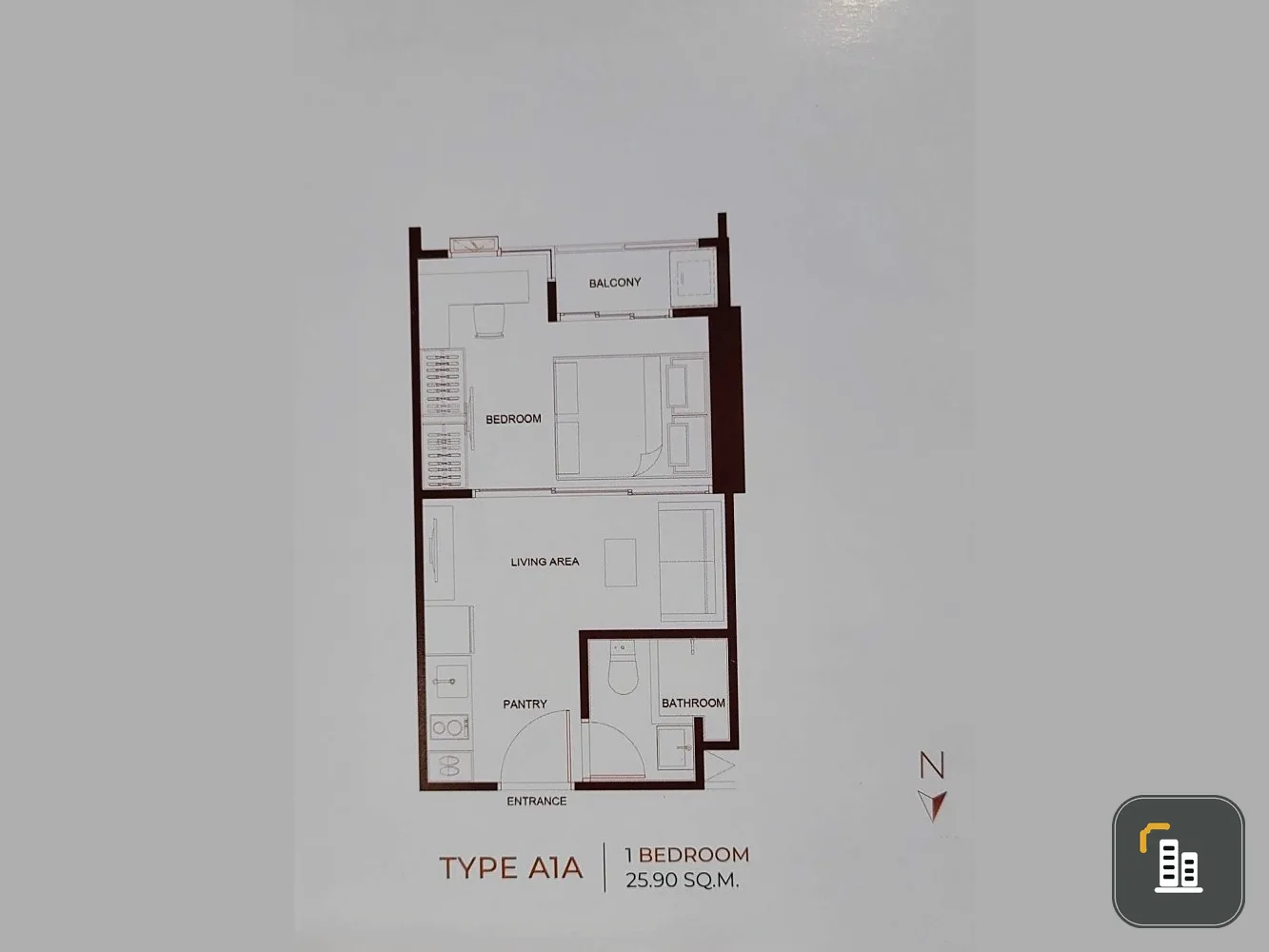 Sale down payment, Modiz Lawn Rangsit, Room 1807, 18th floor, good location, can reserve it now, hurry up.
