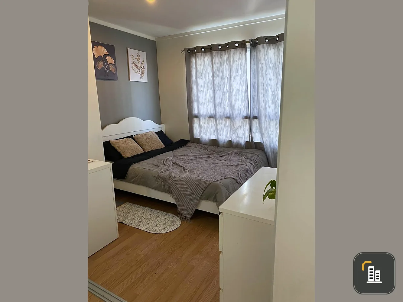 Condo for rent, sale, Lumpini Mega City Bangna, nice room, good size, cute decoration, soft tone, good price, book now.
