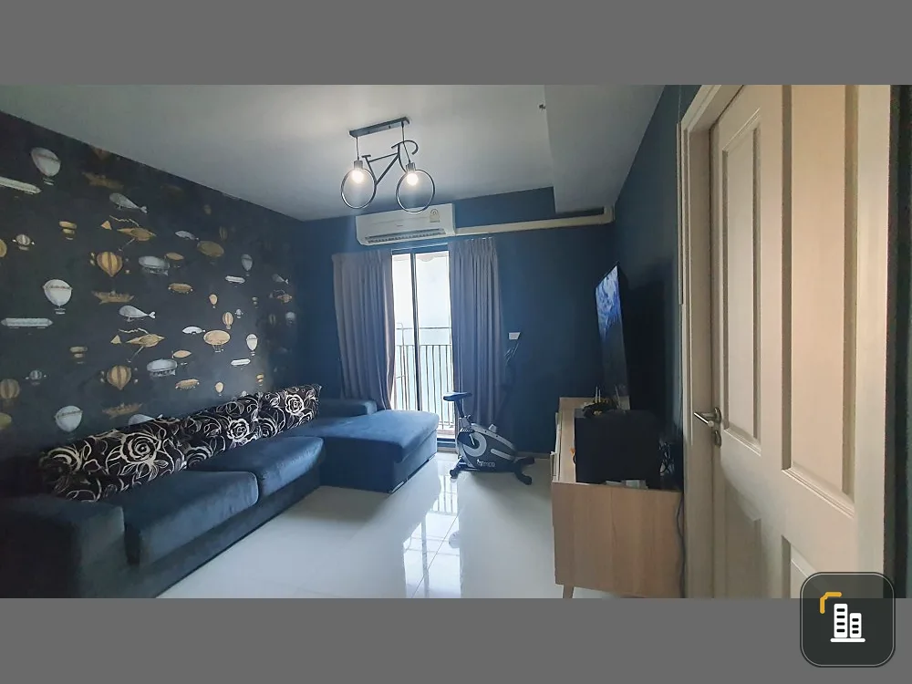 Selling Fuse Mobius Ramkhamhaeng, the room can move in. Furnished + electrical appliances ready to live by yourself, can be rented out