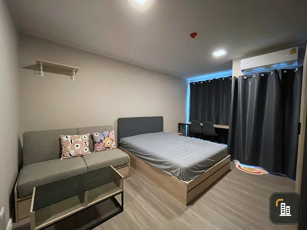 For sale, rent, D Condo Hideaway Rangsit Phase 4, Building C, 8th floor, spacious room, fully furnished, livable, book now, hurry up.