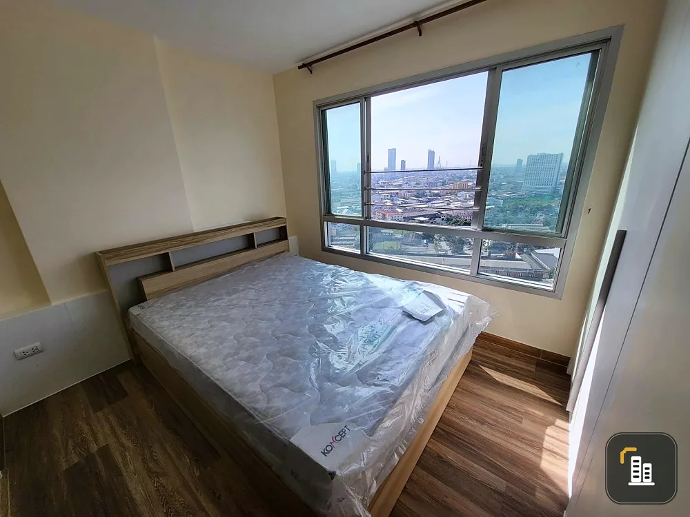 Condo for rent, The Trust Residence Ratchada-Rama, 3 floors, high floor, beautiful view, partitioned room, book now.