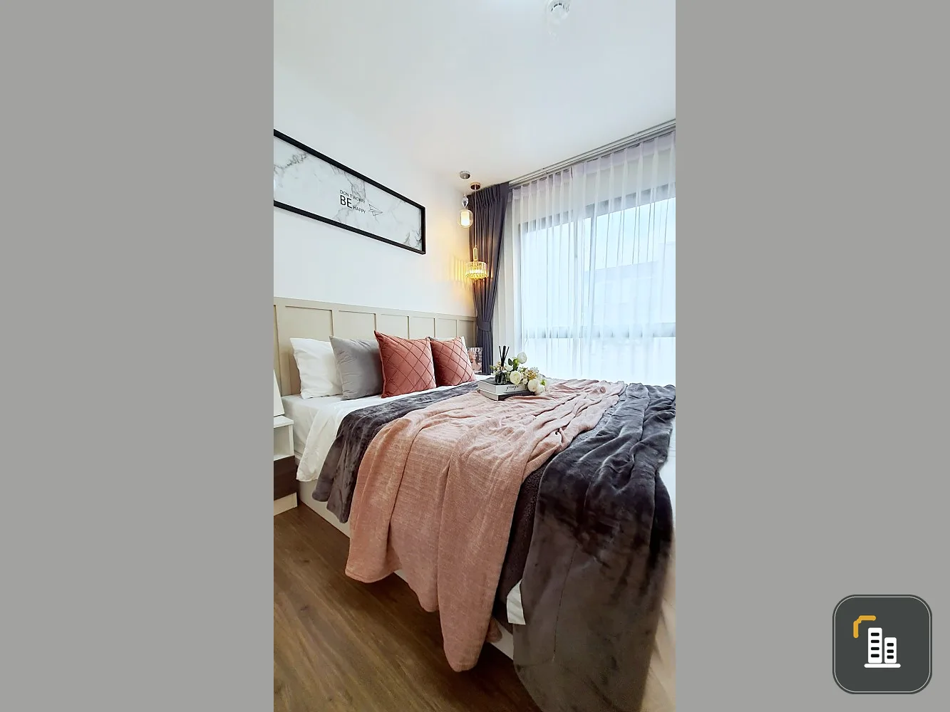 Sale Icondo Salaya, beautifully decorated, livable, fully furnished, built-in kitchen counter, cooking line, must reserve now.