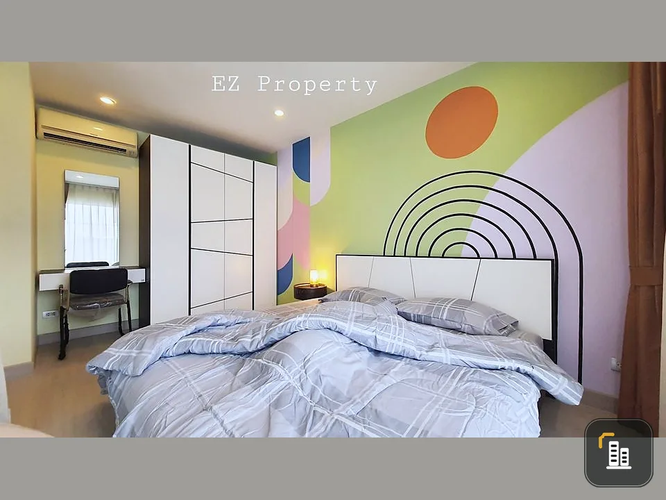Tourmaline Gold Condo for rent, Sathorn-Taksin, nice room, bright colors, wide bed, comfortable bed, good price, book now