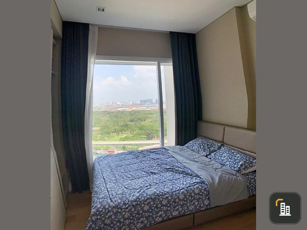 The saint residence 5 Lat Phrao intersection for rent, 22nd floor, Chatuchak garden view, ready to move in, complete electrical appliances