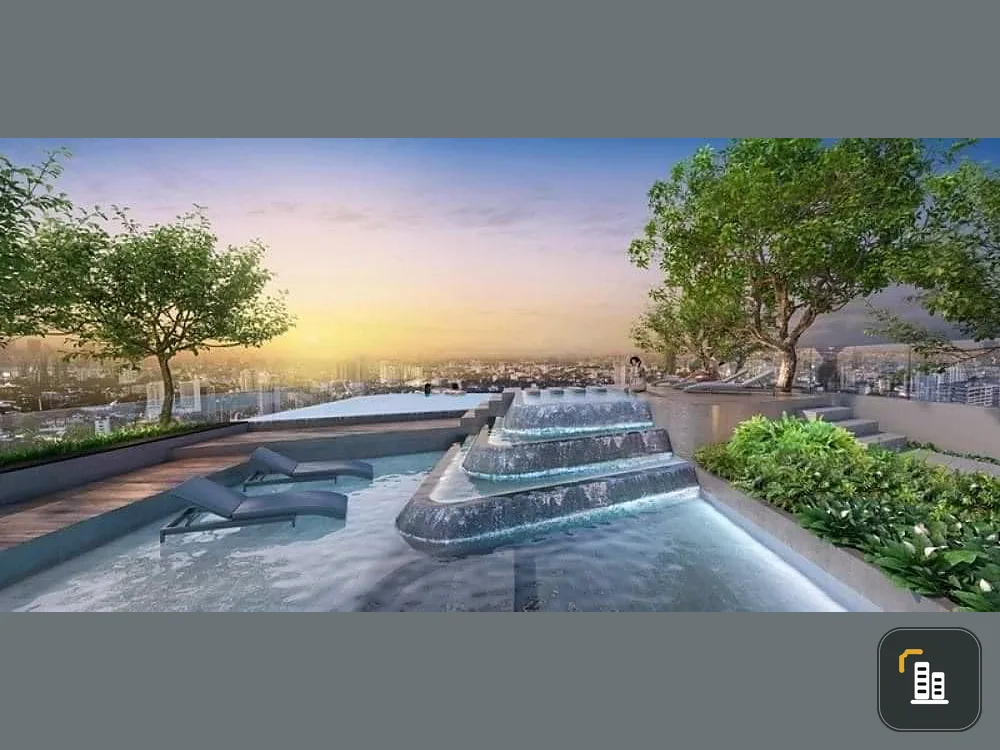 Condo sales down Niche Mono Ramkhamhaeng, 16th floor, high view, comes at a great price. It's good to buy and live by yourself. It's good to invest. R