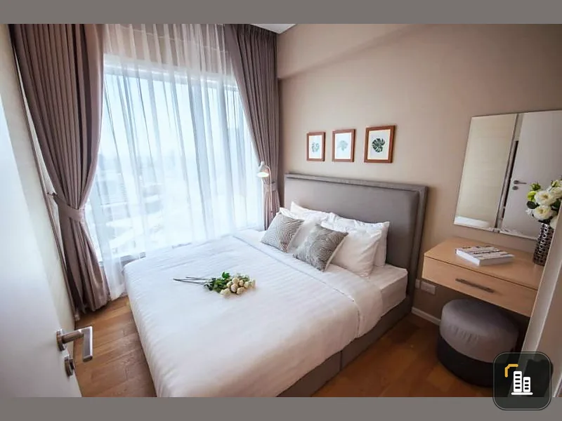 For rent, The Saint Residences, Japanese style room decoration. use warm colors Let's look at it and feel comfortable. Let's rent it.
