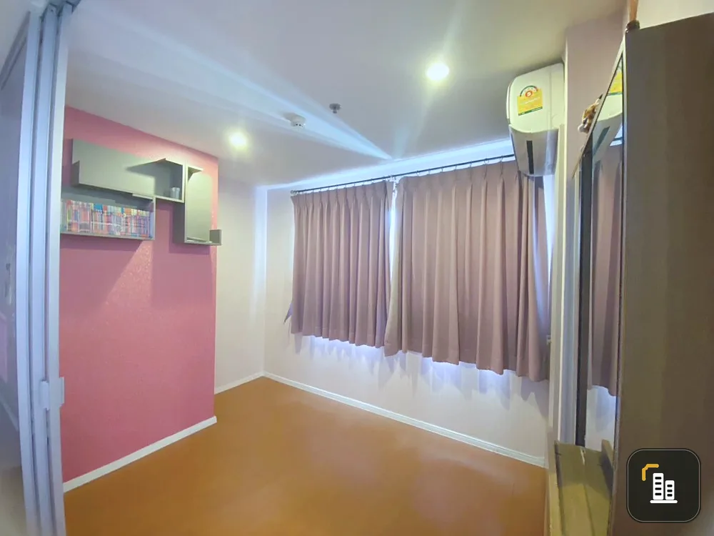 For sale, Lumpini Mega City Bangna, corner room, quiet, colorful, private balcony, not attached to other rooms, must be booked