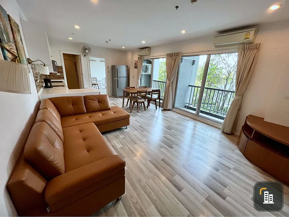 For sale, rent, The Key Chaengwattana, very spacious room, nice decoration The big sofa is very comfortable to sit on. can't miss