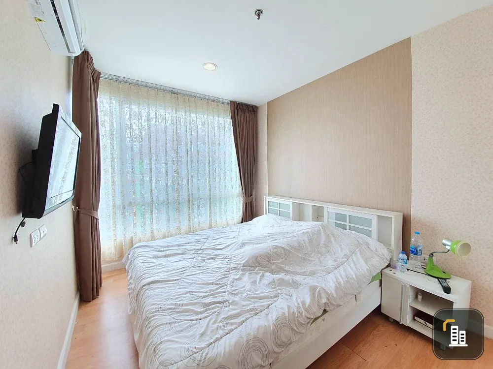 For sale, At City, Sukhumvit 101/1, garden view, newly renovated, with wallpaper, the whole room is very nice, don't delay, book now.