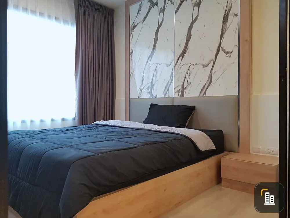 Condo for rent, Life Asoke, high floor, good view, city garden view, Airportlink Makkasan, fully decorated, built in.