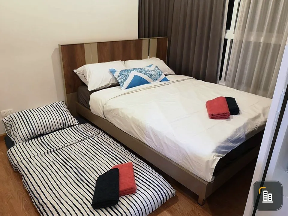 Condo for rent, Parkland Ratchada-Wong Sawang, high floor, most beautiful view, corner room, very private. If interested, reserve now.