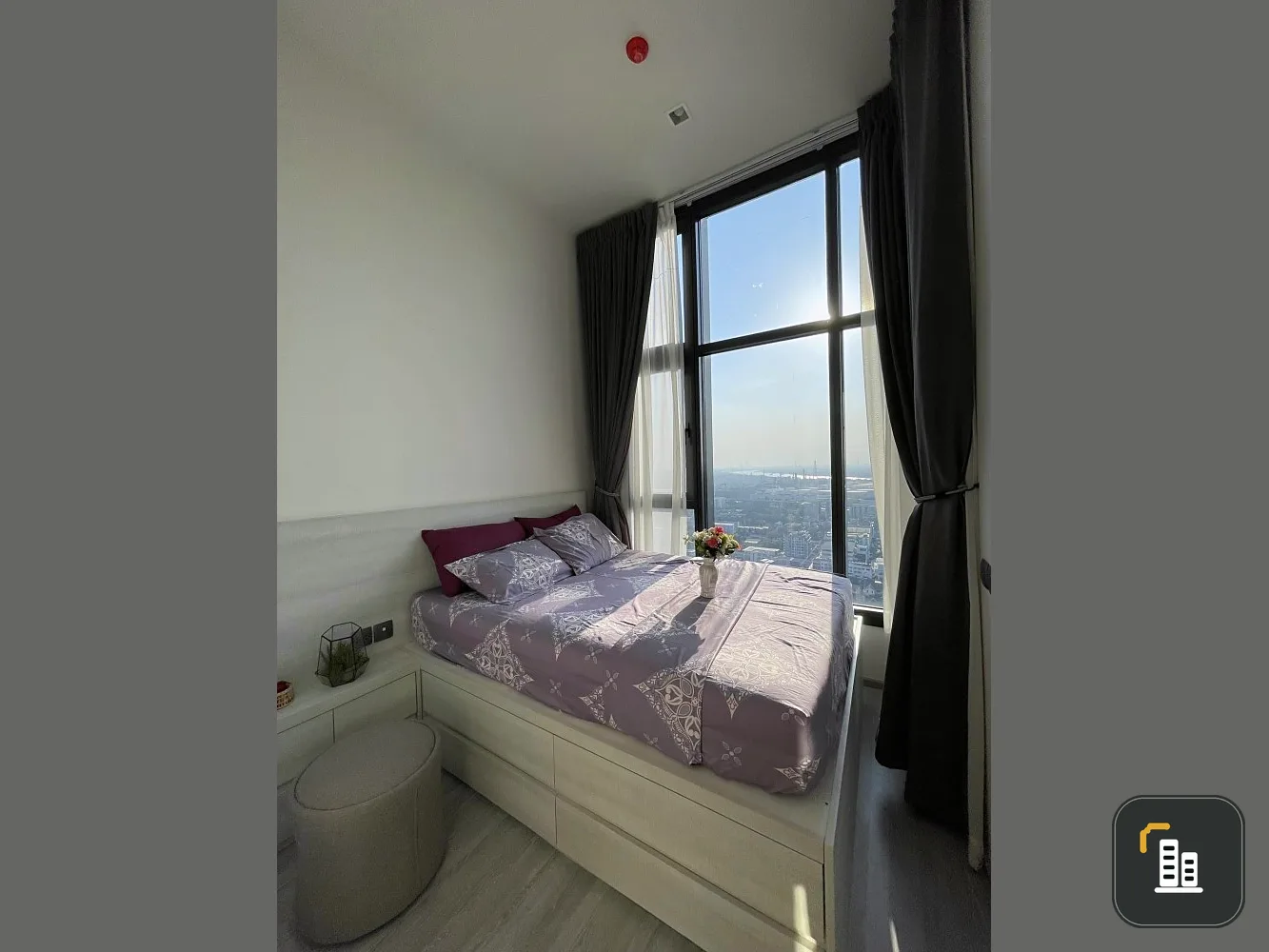 Condo for rent, The Line Sukhumvit 101, nice room, well built-in, soft tones, high floor, good price, book now.
