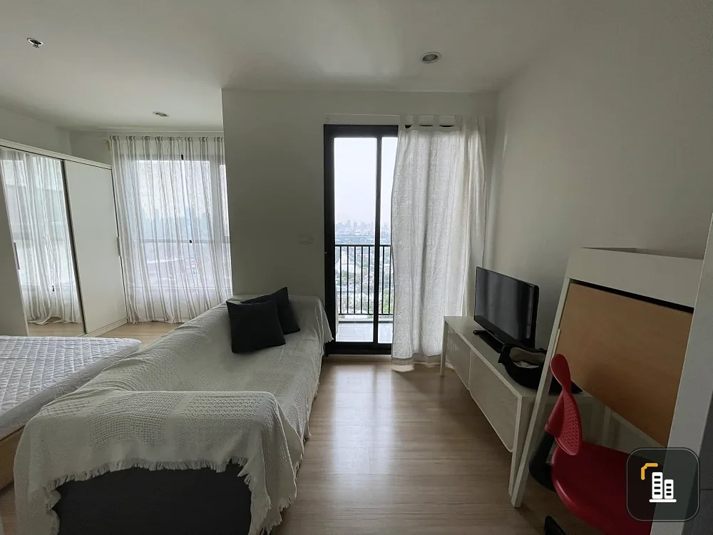 Condo for sale, The Base Rama 9-Ramkhamhaeng, nice room, good size, fully furnished, high floor, beautiful view, hurry to book