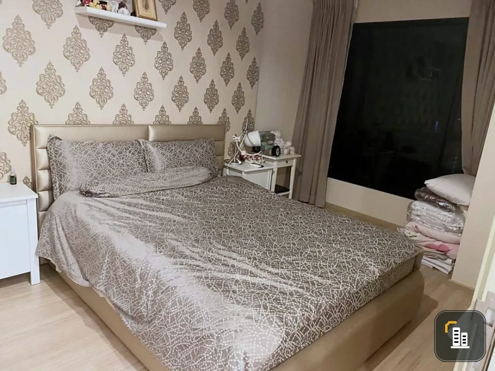 For rent, The Base Rama 9-Ramkhamhaeng, high floor, very spacious room, built-in dressing room, very cool, book now.