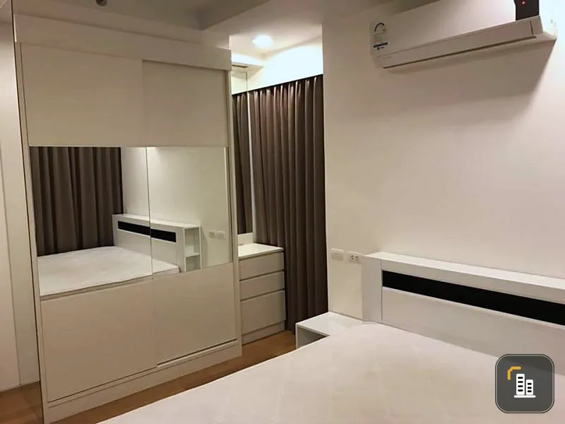 Condo for rent, ABSTRACTS Phahonyothin Park, 2 bedrooms, 1 bathroom, 60 sqm., 23rd floor, very new room, clean, nice to move.