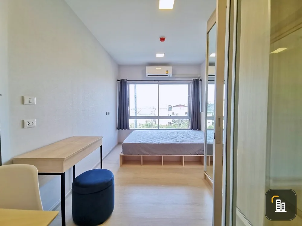 For rent, Plum Condo Rangsit Alive Phase 2, room on the edge, unblocked view, complete electrical appliances, don't delay, hurry up and book now.