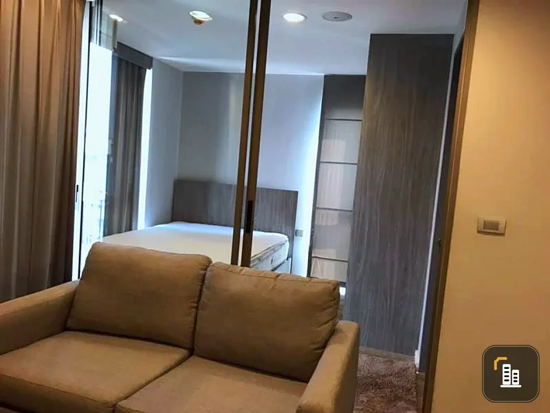 Condo for rent, Modiz 18 Ladprao 18, spacious room, fully furnished, convenient to travel, there is a 7/11 in front, near the train too.