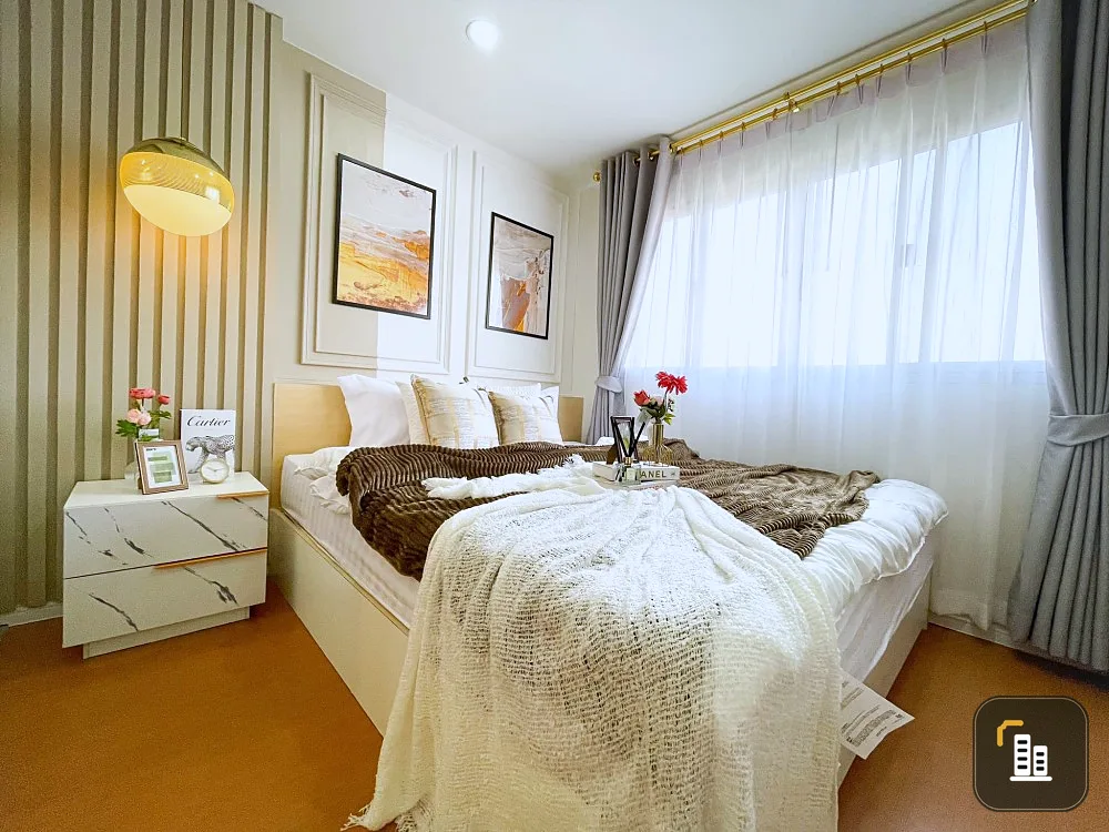 Condo for sale, Lumpini Condo Town Ramintra - Lat Pla Khao, 1 nice room, decorated in bright colors, good price, book now.