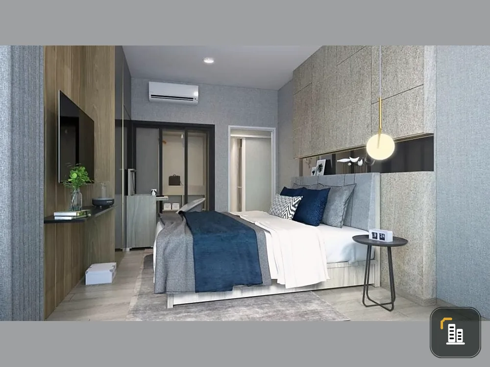 Condo for sale, Niche Mono Mega Space Bangna, nice room, spacious size, fully furnished, well built-in. Don't miss it.