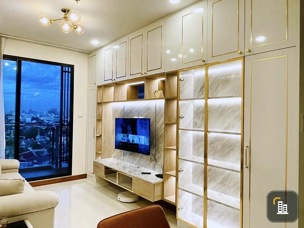 Condo for rent, Supalai Premier Charoen Nakhon, nice room, fully furnished, high floor, beautiful view, good price, hurry to book