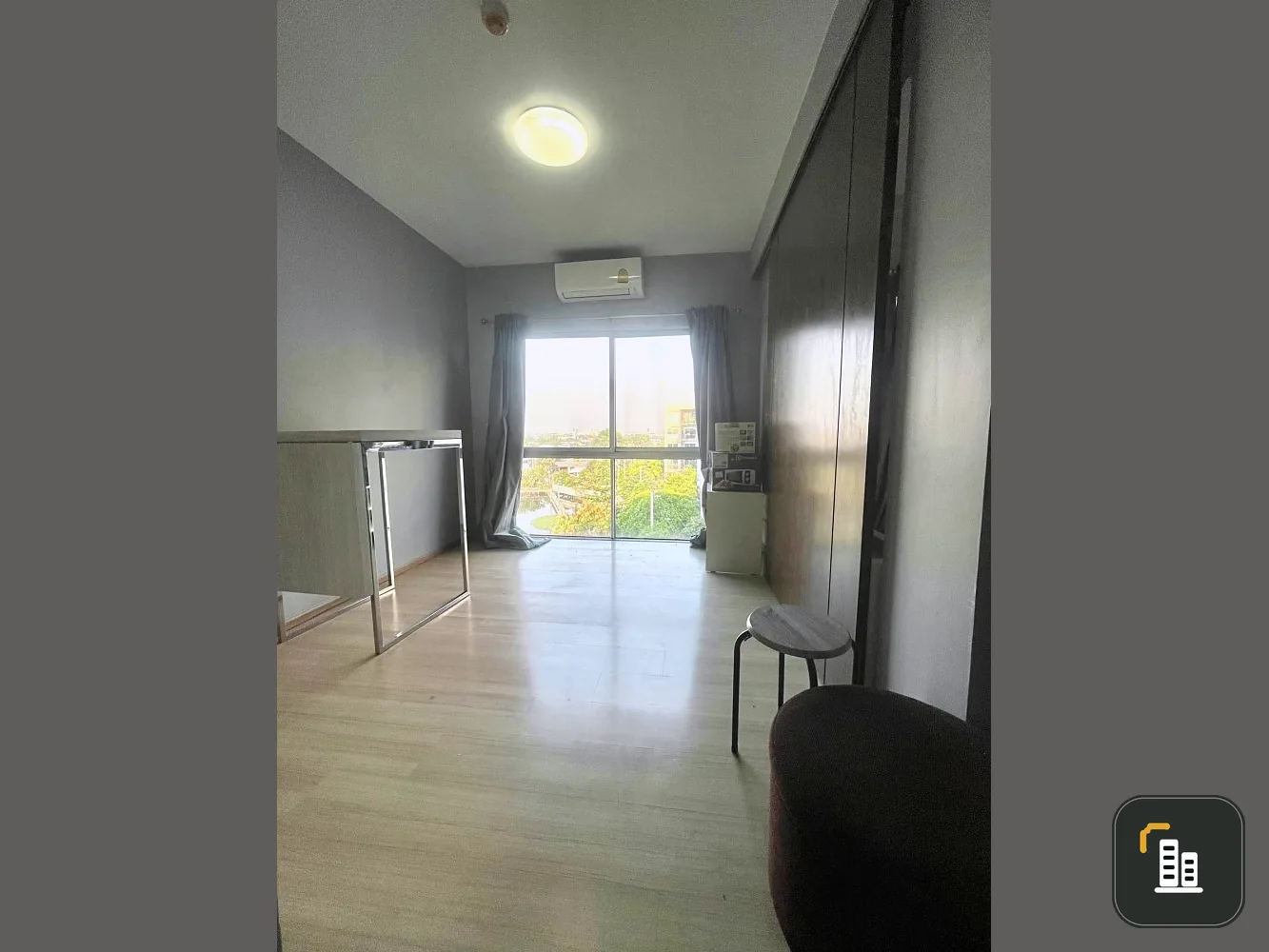 Selling a space, Sukhumvit 77, corner room, private, water curve view, built-in kitchen set, must be reserved, don't be late