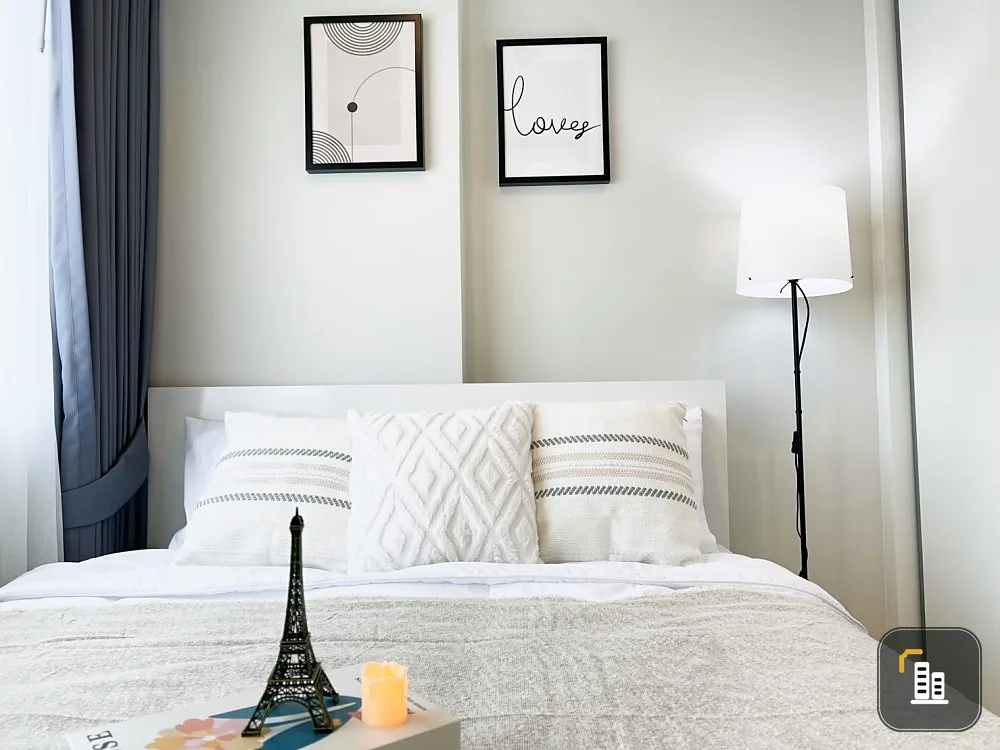 Condo for rent, Metro Sky Wutthakat, simple decorated room Comes with complete facilities Hurry up to reserve. Don't miss it.