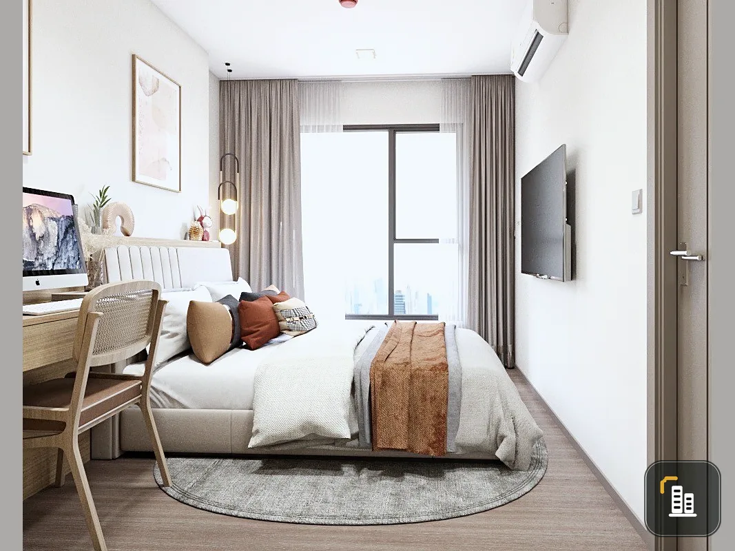 Condo for rent, Life Asoke Hype, nice room, spacious size, fully furnished, well proportioned, great price, don't miss it