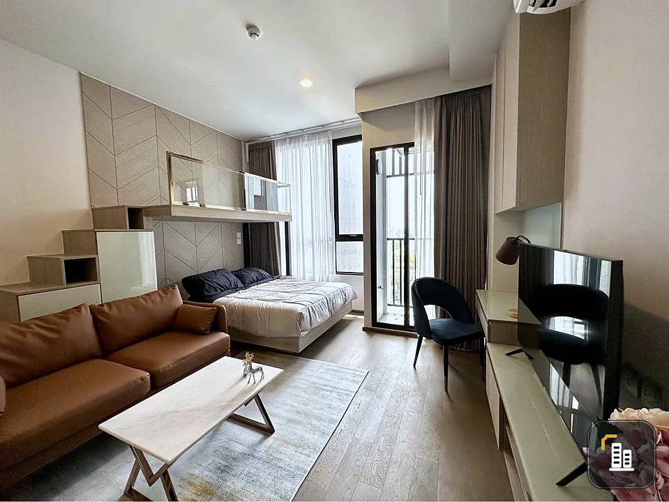 For rent, Park Origin Phayathai, city view, closed kitchen, fully built-in furniture. Carry your bag and move in.