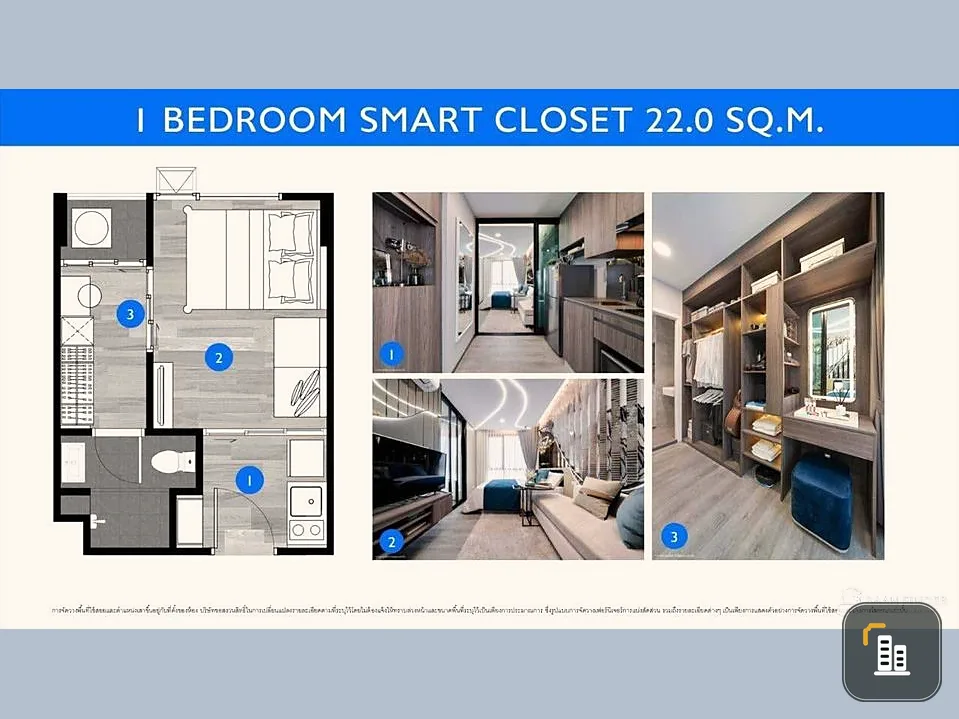 Sale down payment The Origin Sukhumvit-Sai Luad E22 Station has a Walk in closet, city view. If interested, hurry up and reserve now.