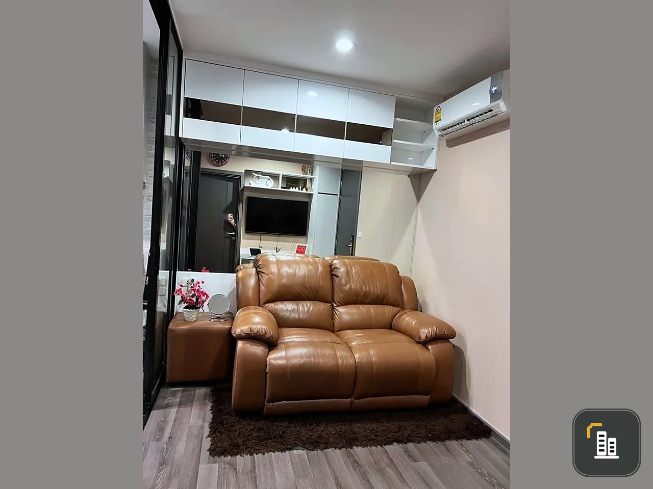 Condo for sale, rent, The Base Sukhumvit 77, high floor, clear view, airy view, fully furnished, comfortable leather sofa, book now