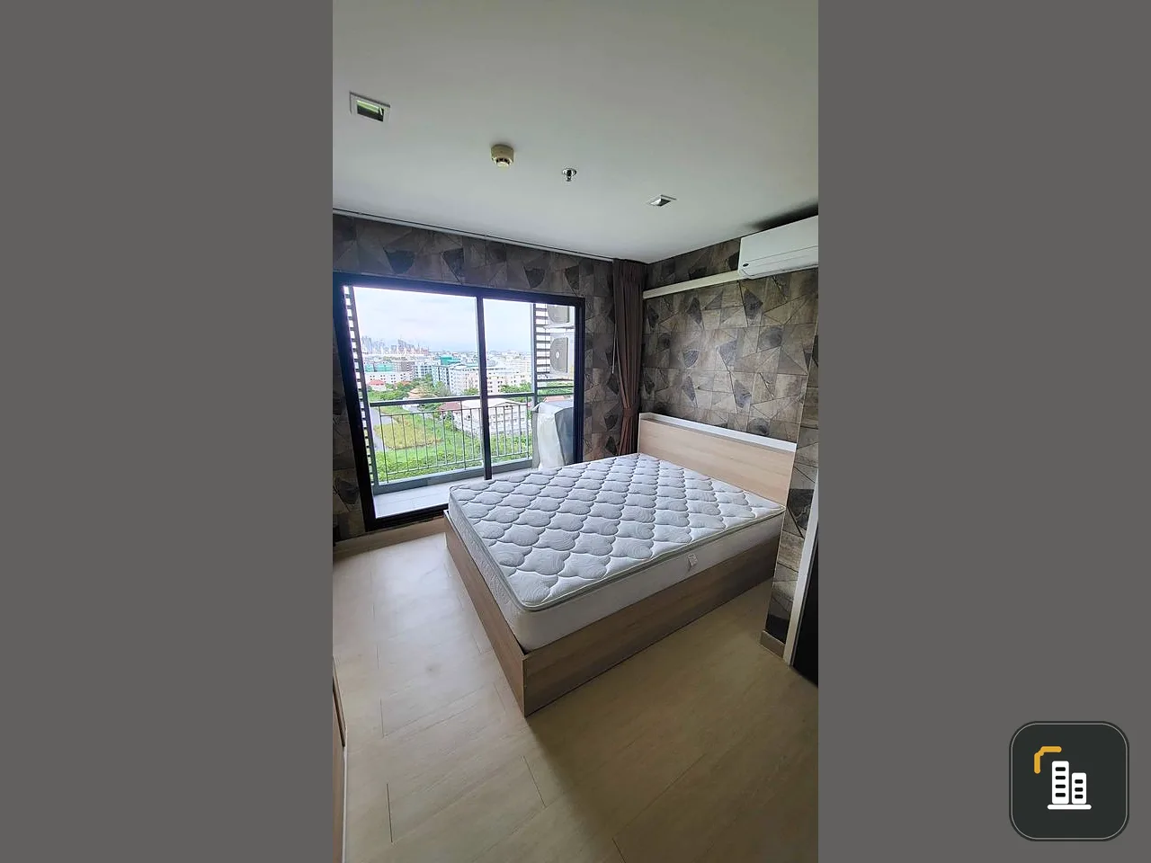 Condo for sale, rent, Knightsbridge Sukhumvit 107, Duplex room with wallpaper around the room, high floor, good view, hurry to book