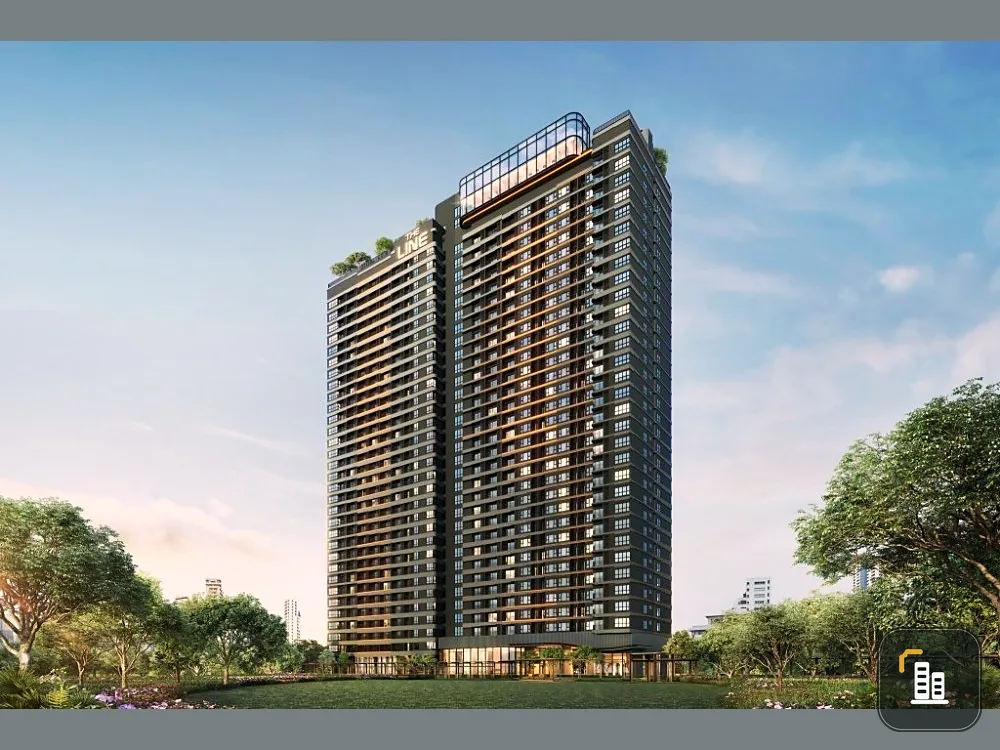 Sale down payment, The Line Vibe, corner room, full garden view, large room, central location, Ladprao, near BTS