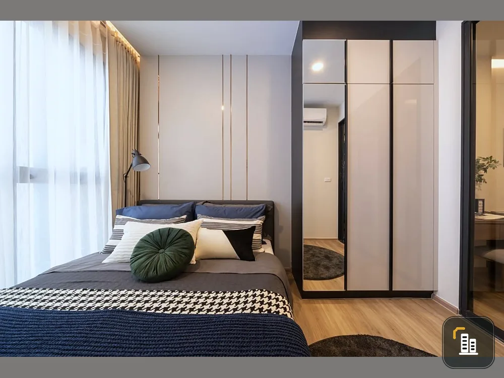 Condo sales down The stage mindscape Ratchada-Huay Kwang 34.46 sq m, 8th floor, corner room, not expensive, buy now