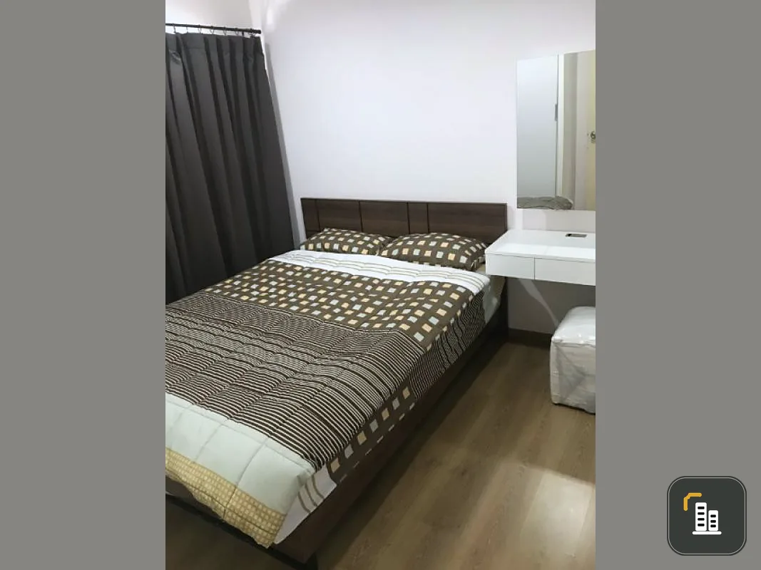 Very bang! For rent, Sim Vipha Ladprao, elegant decoration, minimalist style, white tone, 1 bedroom, fully furnished, complete this room.