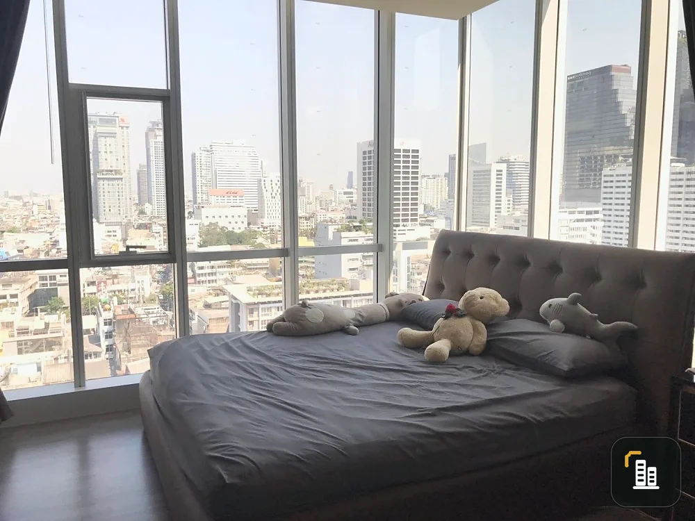 Condo for sale, The Room Sathorn, Thanon Pan, 2 bedrooms, 2 bathrooms, fully furnished, cool breeze, beautiful view, book now