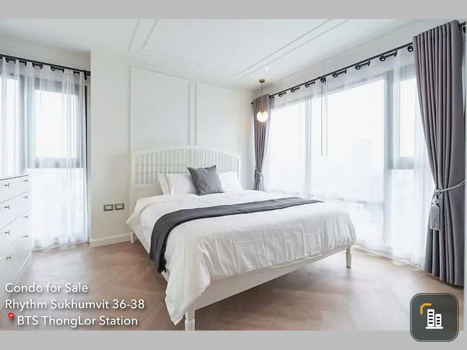 Sell Rhythm Sukhumvit 36-38, corner room, spacious, pool view no tall buildings Live comfortably as a family