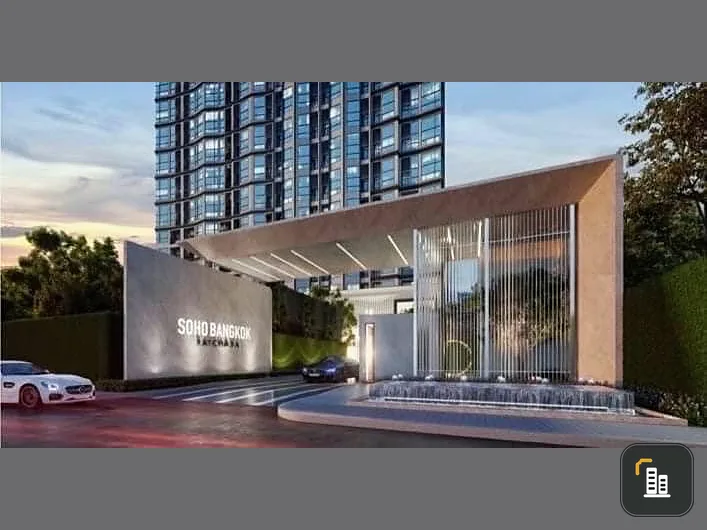 Sale down payment SOHO Bangkok Ratchada, Duo Space room, north, not exposed to the sun, good price, interested, hurry up and reserve it.