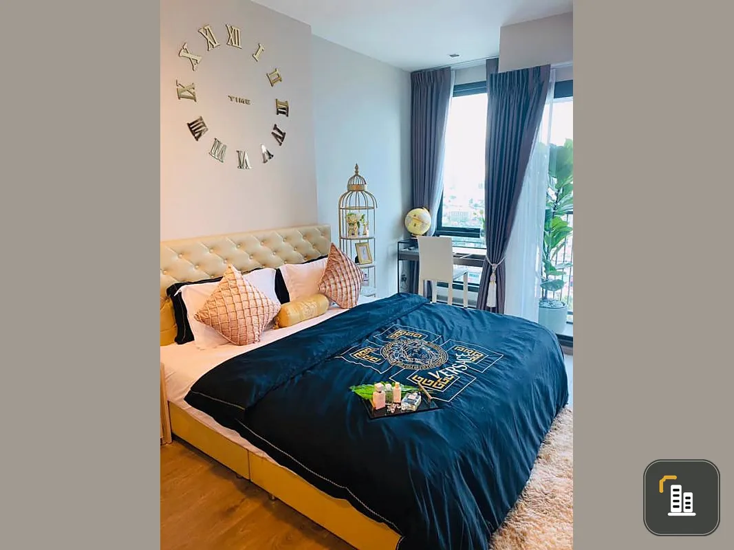 The room is very beautiful, like being in a fairy tale. When you sleep, you will have good dreams all night. Condo Whizdom Ratchada Ladprao for rent.